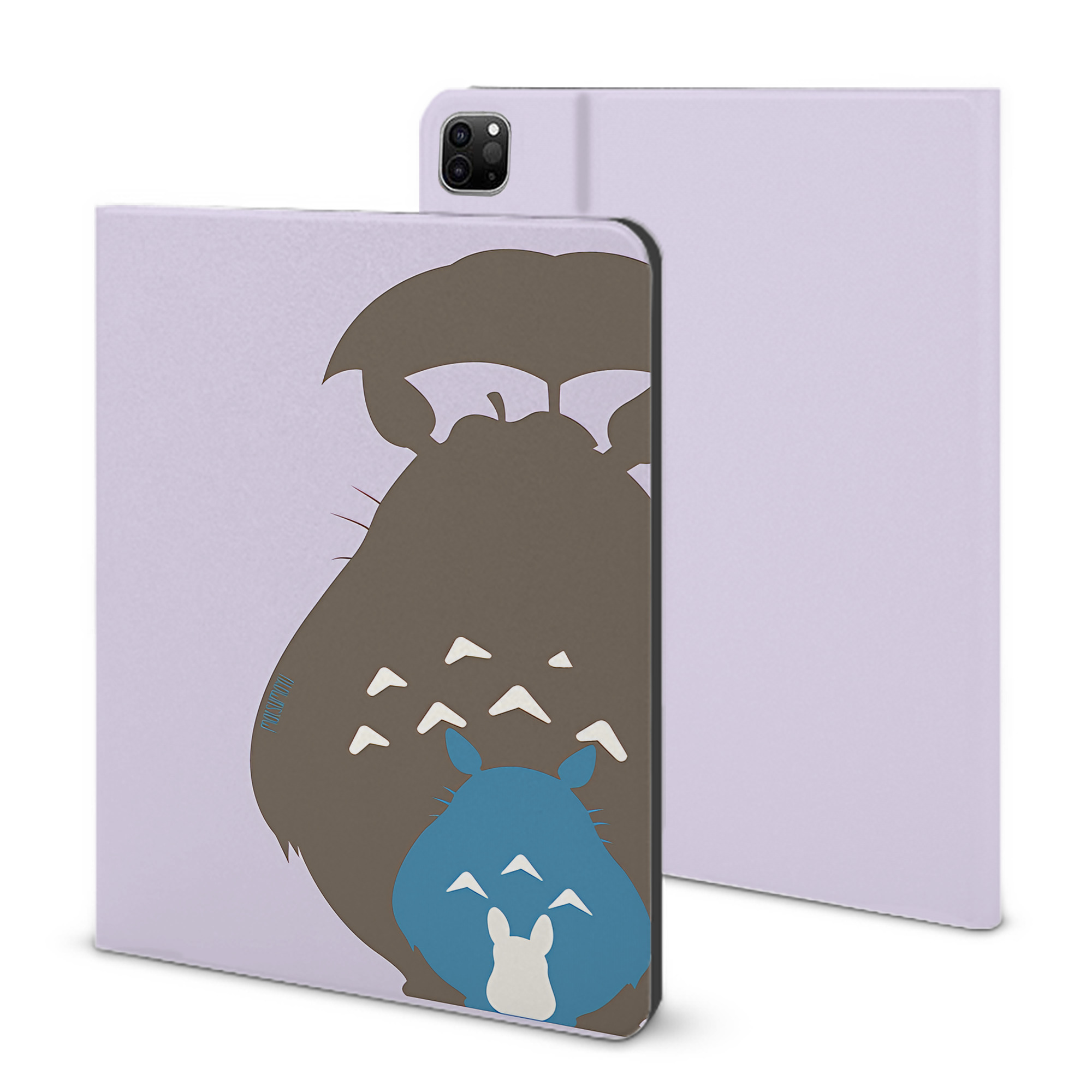 （画像用） となりのトトロ 草壁メイ 草壁サツキ My Neighbor Totoro Satsuki Kusakabe Mei Kusakabe IPad ケース ブック型 PUレザー TPU 耐衝撃 軽量 薄型 ペン収納なし 全面保護 IPad 各モデル対応